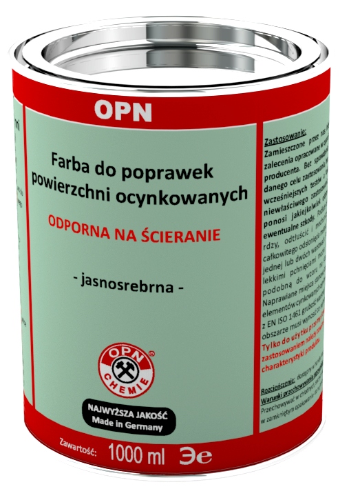 Farba cynkowa do poprawek powierzchni ocynkowanych OPN GERMANY 1000ml