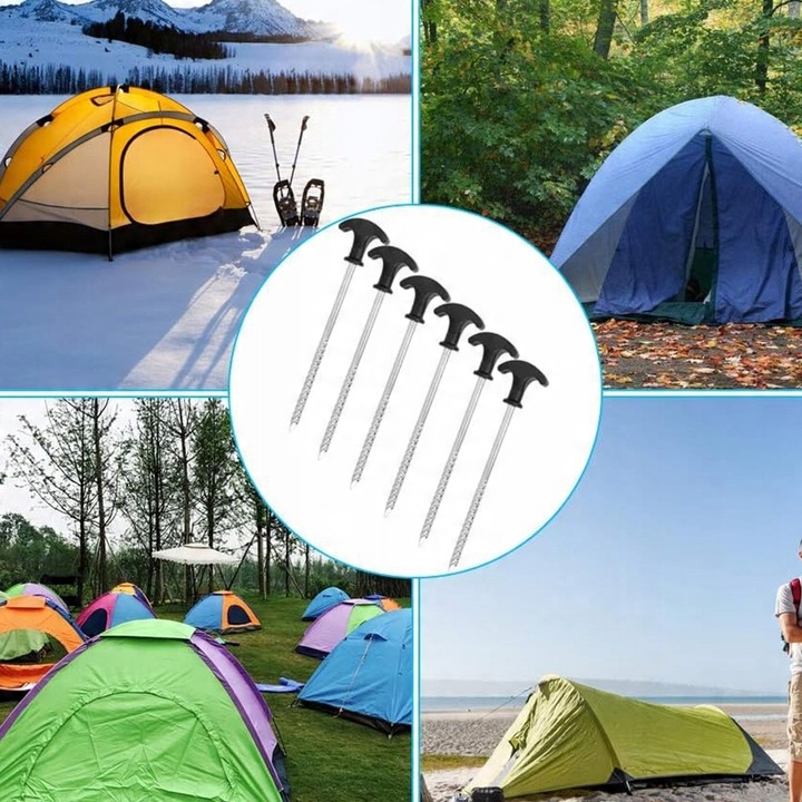 ŚLEDZIE NAMIOTOWE DO NAMIOTÓW MARKIZ I DEKORACJI KPL 12SZT ŻELAZNE I TRWAŁE
