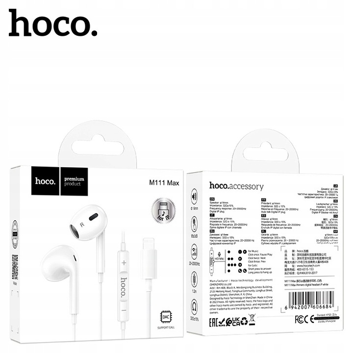 Słuchawki audio douszne sportowe do iPhone 11 12 13 14 mini Plus Pro Max