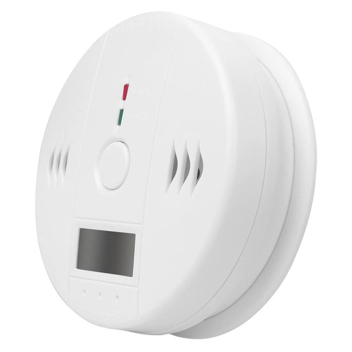 CZUJNIK CZADU TLENKU WĘGLA LCD DETEKTOR CO ALARM WYKRYWACZ BEZPRZEWODOWY