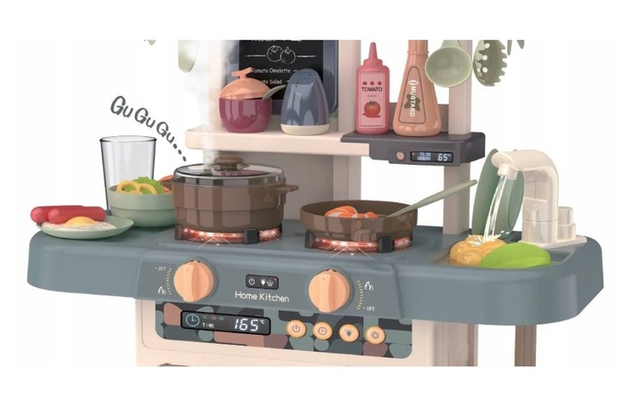 KUCHNIA dla Dzieci interaktywna PARA Garnki KRAN PALNIKI - Zestaw 42 szt.