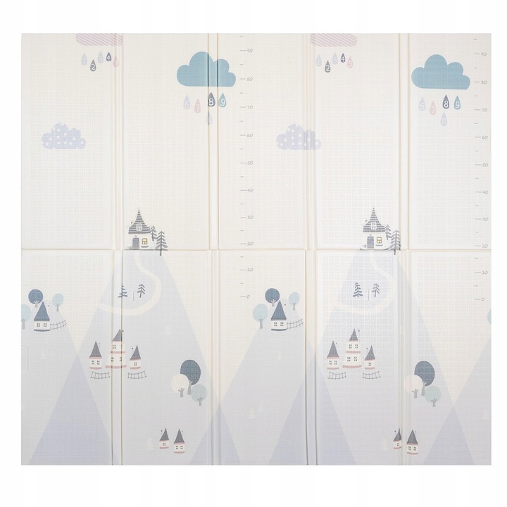 MATA EDUKACYJNA Dla Dzieci składana dwustronna 180x200 KiddyMoon FM-001