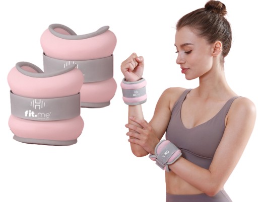 OBCIĄŻNIKI CIĘŻARKI NA KOSTKI NADGARSTKI RĘCE NOGI 2x1KG CIĘŻARKI FIT.ME