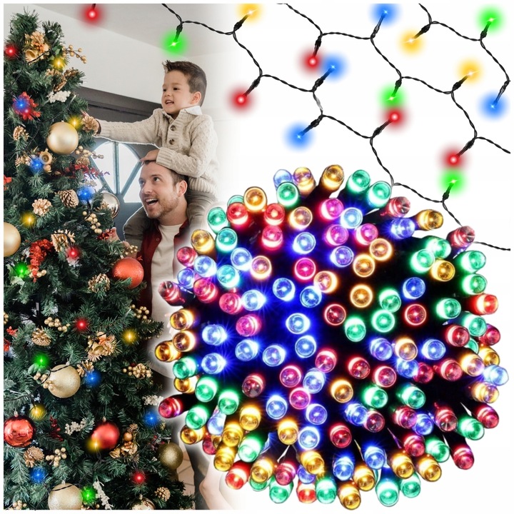 LAMPKI CHOINKOWE 1000 LED ŚWIATEŁKA KOLOROWE CHOINKĘ OŚWIETLENIE ŚWIĄTECZNE