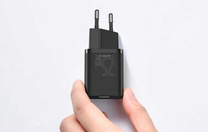 BASEUS LEKKA ŁADOWARKA SIECIOWA ZASILACZ KOSTKA USB-C PD 25W AC 100-240V