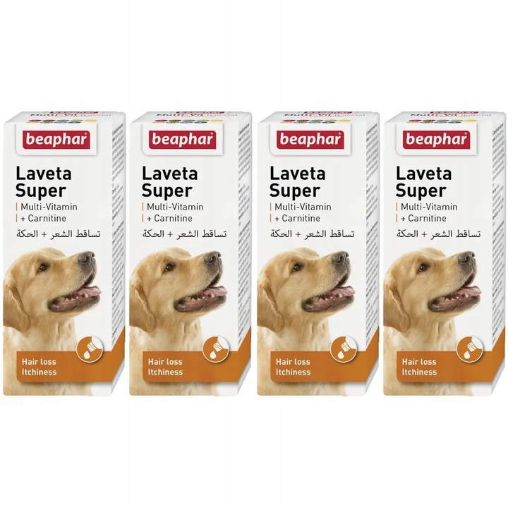 Beaphar Laveta Super Dog Witaminy Dla Psa Na Sierść 4x50ml