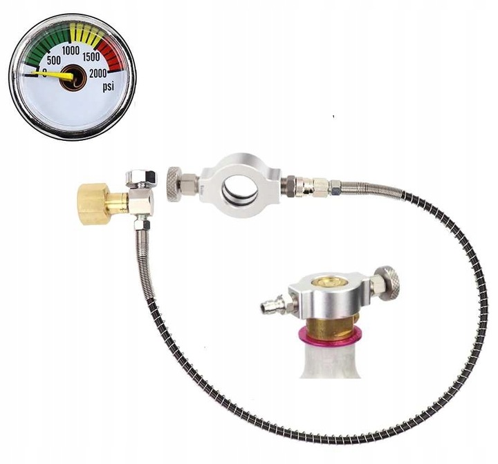 Przetoczka Adapter Przewód do Sodastream Pink System qucik Butla co2 8L