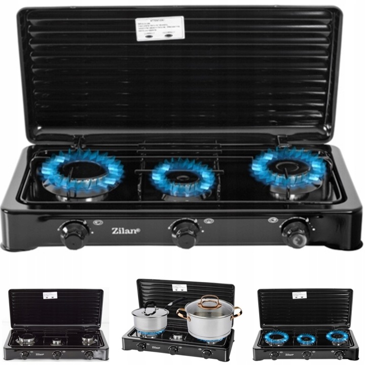 KUCHENKA GAZOWA 3 PALNIKI PRZENOŚNA + WĄŻ REDUKTOR