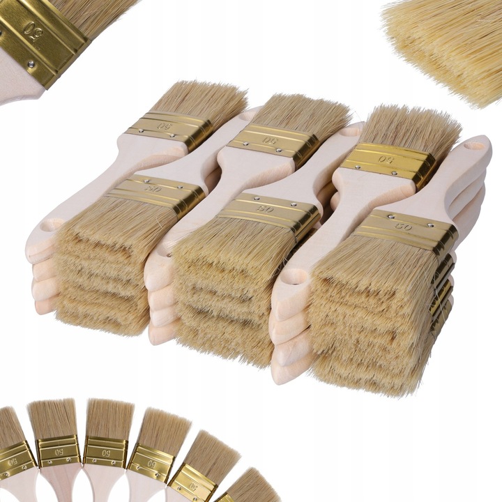 PĘDZLE PŁASKIE ANGIELSKIE 50mm x 24szt PRODUCENT