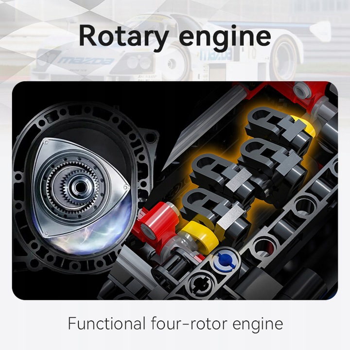 KLOCKI CADA MAZDA 787B AUTO SPORTOWE 50 CM 1:10 WYŚCIGÓWKA 1797 ELEMENTÓW