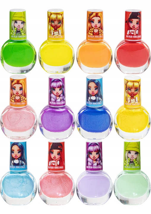 RAINBOW HIGH DUŻY ZESTAW 12 LAKIERÓW DO PAZNOKCI IDEALNY NA PREZENT +GRATIS