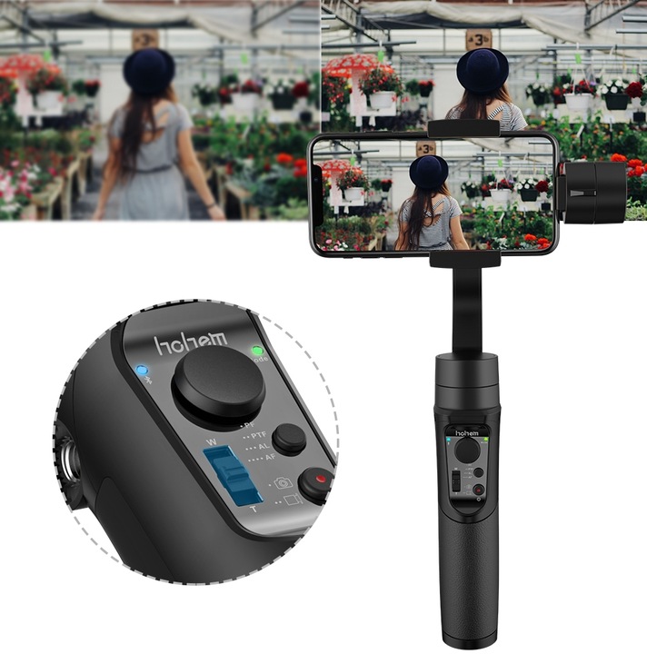 GIMBAL Hohem iSteady Mobile+ STABILIZATOR 3-osiowy do Telefonu Smartfona