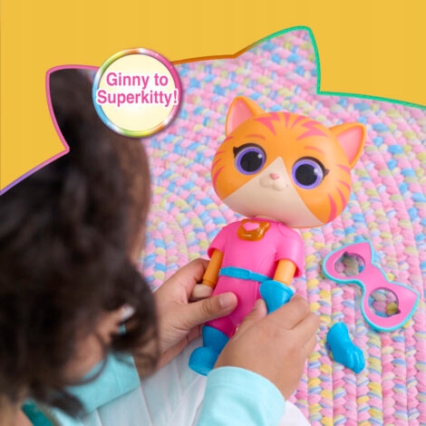 DISNEY JUNIOR SUPERKOTY SUPER KITTIES INTERAKTYWNA FIGURKA GINNY GOSIA 20CM