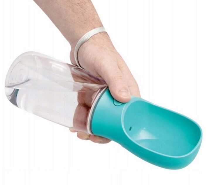 BUTELKA NA WODĘ DLA PSA BIDON POIDŁO MISKA 0,5L PRZENOŚNA SPACER TURYSTYCZN