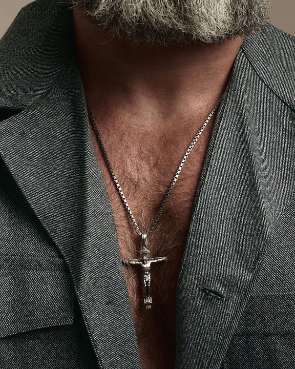 Srebrny krzyż CRUCIFIXION of JESUS CHRIST