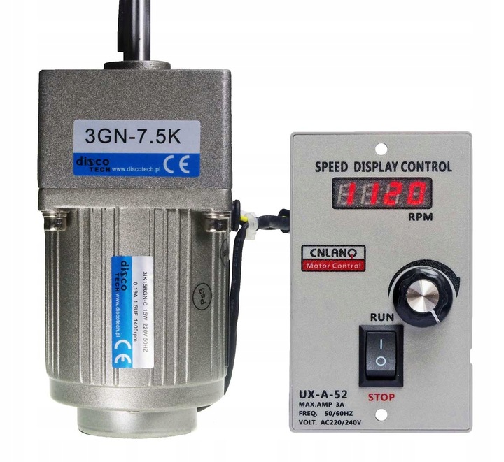Motoreduktor jednofazowy z regulatorem 12-170 obr./min 15W