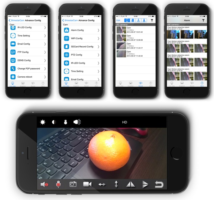 UKRYTA MINI MAŁA KAMERA IP WiFi DETEKCJA FULL HD SZPIEGOWSKA ANDROID IOS