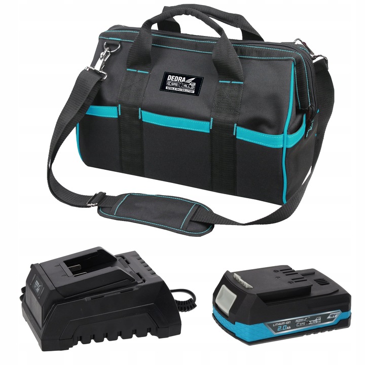 KLUCZ UDAROWY DEDRA akumulatorowy SAS+ALL 2Ah 350Nm 1/2" +Torba narzędziowa