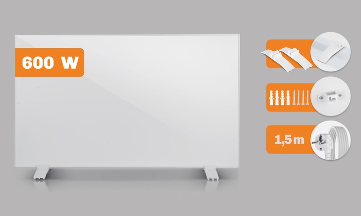 Grzejnik na podczerwień promiennik podczerwieni 600W BERDSEN + nogi