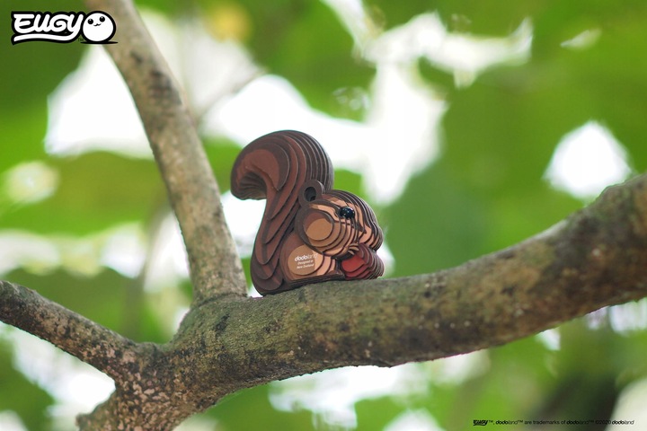 Wiewiórka Eugy. Eko Układanka Puzzle 3D