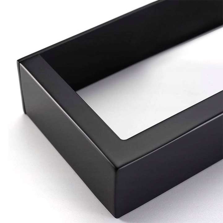 Uchwyt na papier toaletowy czarny samoprzylepny