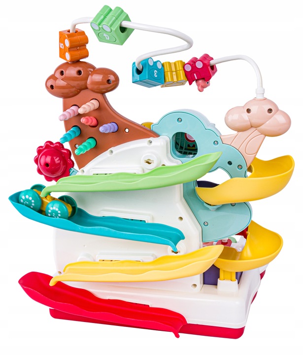 Interaktywny Tor kulkowy GRA MAGNETYCZNA NAKARM PTASZKA CYMBAŁKI PIANINO