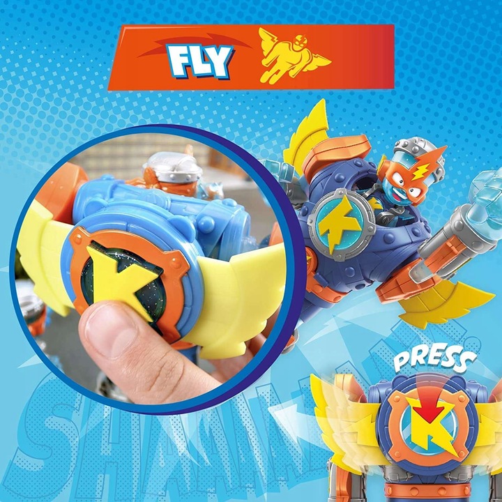 SUPER THINGS ROBOT SUPERBOT KID KAZOOM POWER 15 CM