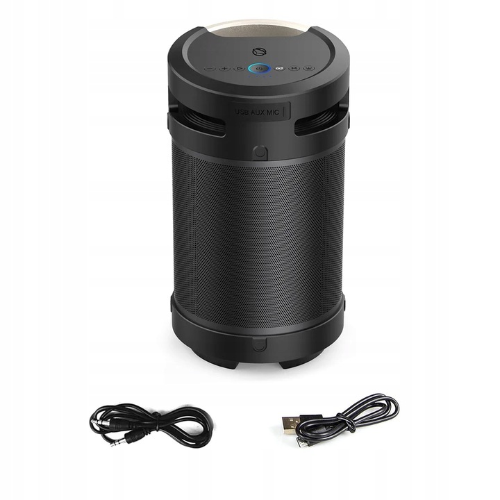 GŁOŚNIK BLUETOOTH PRZENOŚNY MANTA XBASS 360 100W TWS USB MP3 WODOODPRONY