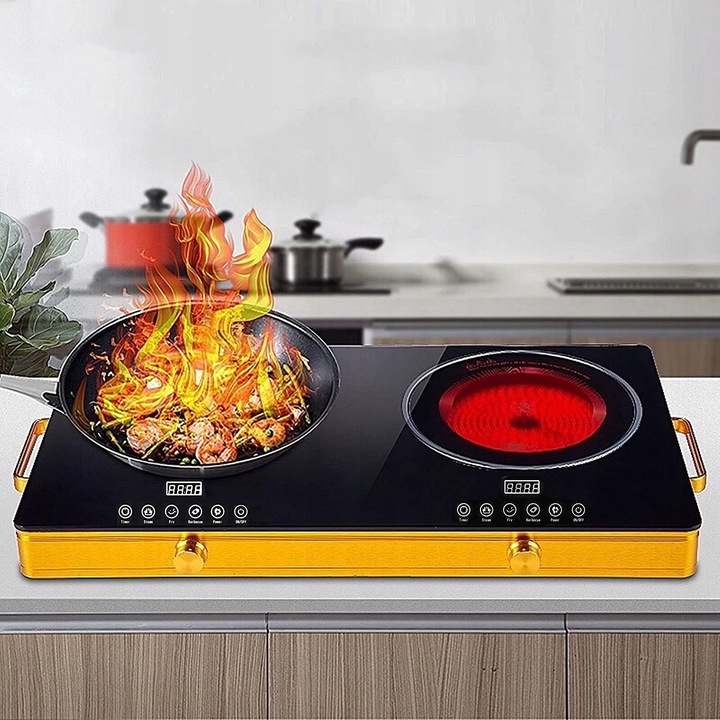 KUCHENKA PŁYTA CERAMICZNA PODWÓJNA DWUPALNIKOWA