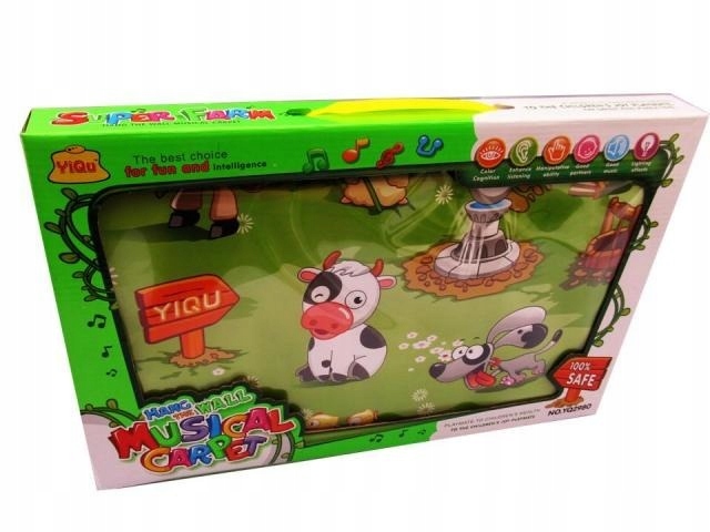 MATA MUZYCZNA INTERAKTYWNA EDUKACYJNA WESOŁA FARMA ODGŁOSY ZWIERZĄT GRA