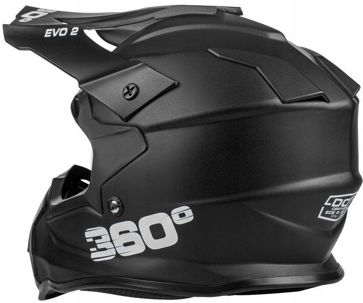 KASK MOTOCYKLOWY CROSS ENDURO ATV MTB NA QUADA HOMOLOGACJA 360° EVO2 XXS