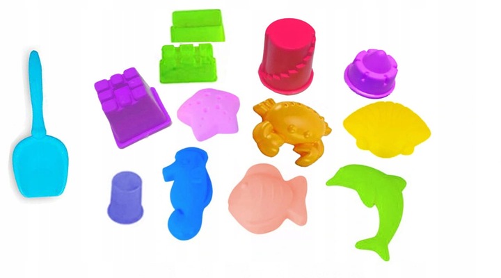 Piasek kinetyczny 3kg ZESTAW NAJWIĘKSZY 115 ELEMENTÓW kolorowy pompka basen