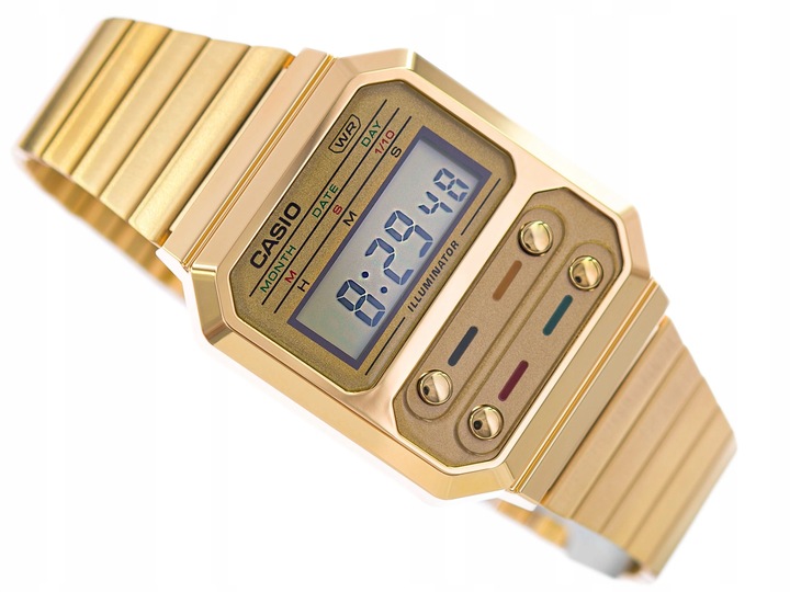 ZEGAREK CASIO A100WEG 9A VINTAGE GOLD RETRO UNISEX