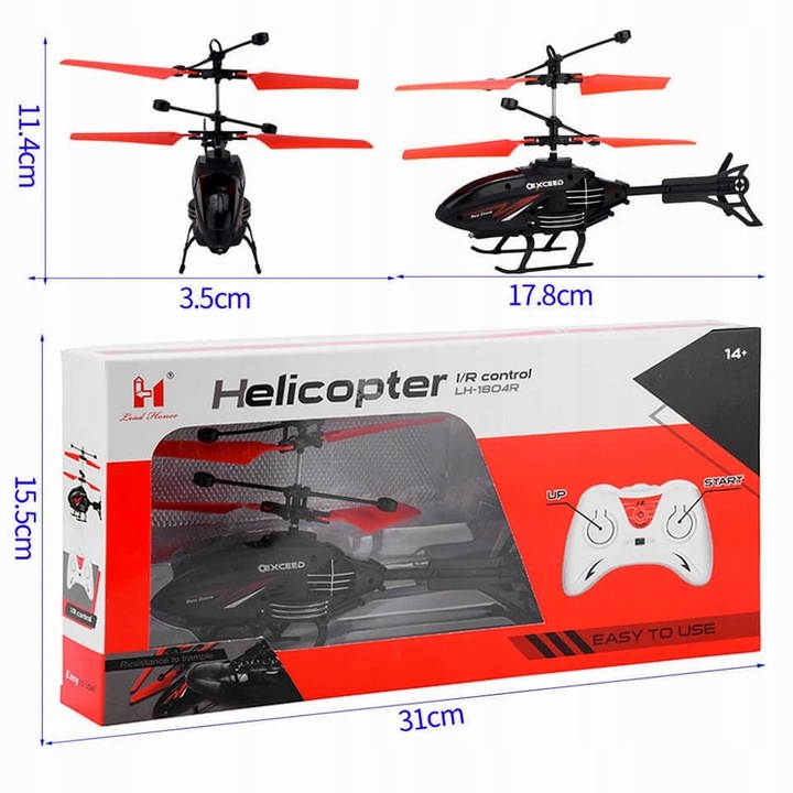 HELIKOPTER ZDALNIE STEROWANY RC SAMOLOT + PILOT