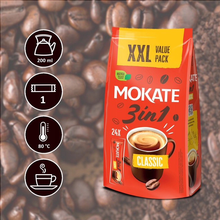 Napój kawowy Mokate 3w1 Classic 24 saszetki