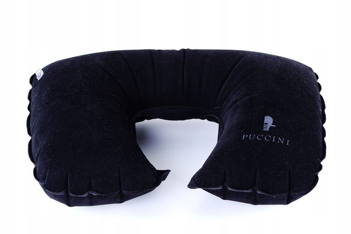 Poduszka Podróżna Dmuchana Rogal Na Szyję Zagłówek PUCCINI Czarny TP034 1