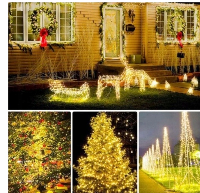 Lampki Choinkowe 1000 LED Mikro Drucik 100m Ciepły Biały IP44 Pilot