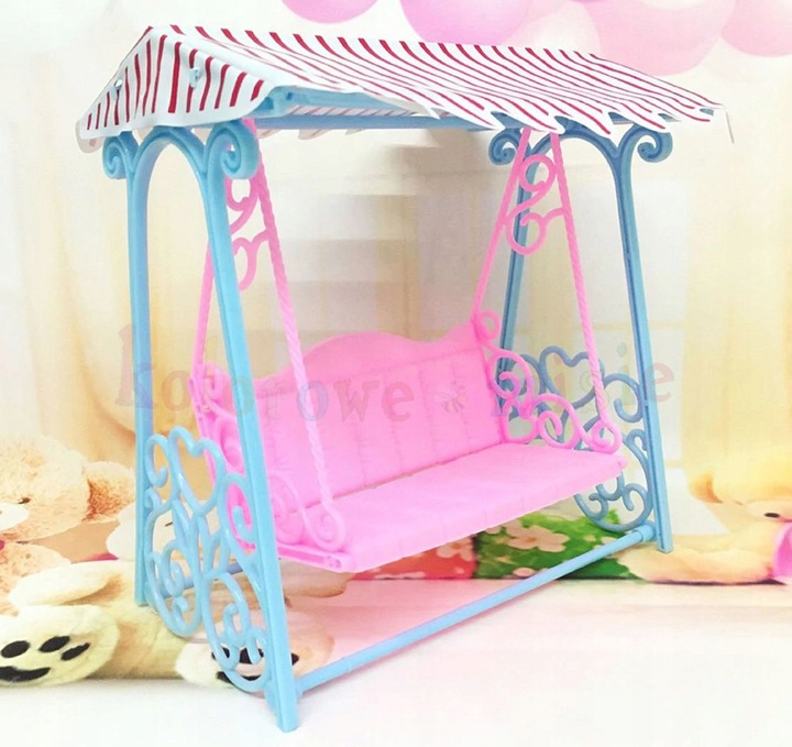 HUŚTAWKA MEBELKI 1866 domek dla lalek do domku zestaw meble akcesoria