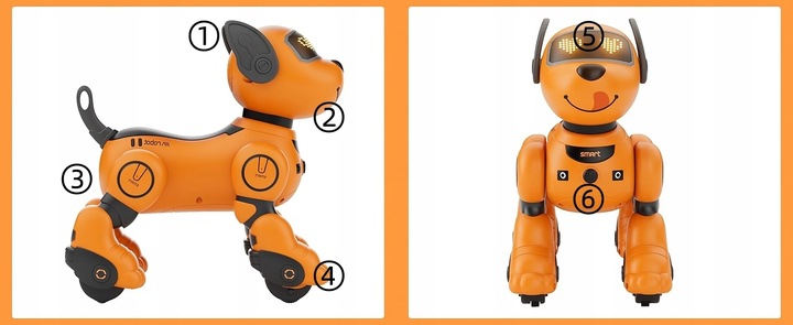 ROBOT INTERAKTYWNY PIES PIESEK ZDALNIE STEROWANY PROGRAMOWANY 20+ FUNKCJE