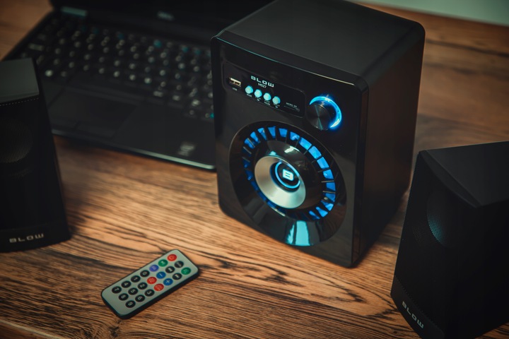 Głośniki komputerowe 2.1 BLUETOOTH SD USB AUX LED