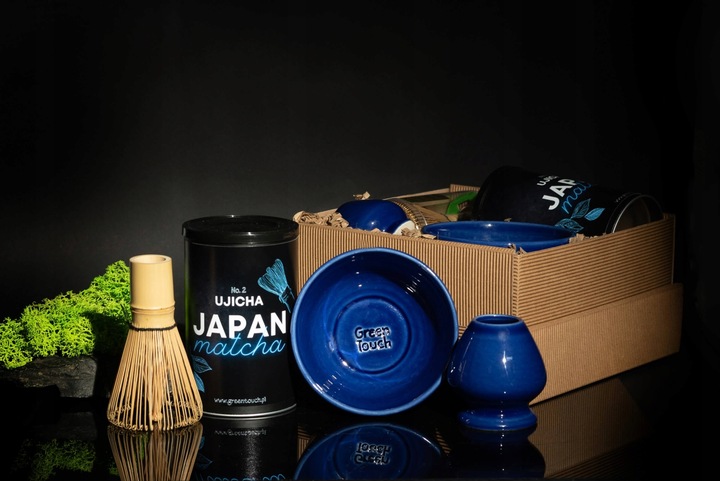 ZESTAW DO MATCHA JAPOŃSKA 80 G UJICHA CODZIENNA GREEN TOUCH CZARKA MIOTEŁKA