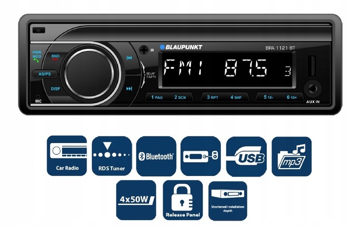 Blaupunkt BPA1121BT radio samochodowe Bluetooth MP3 USB AUX