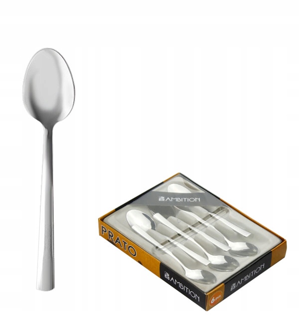 AMBITION PRATO SZTUĆCE ŁYŻECZKI DO HERBATY 6 EL 6 OS PUDEŁKO