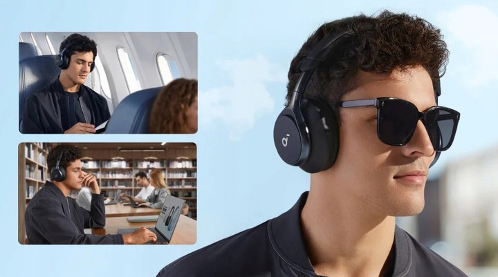 Słuchawki bezprzewodowe Soundcore Space One Czarne ANC LDAC Hi-Res