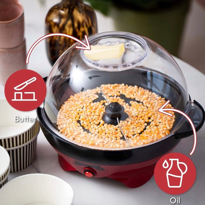 MASZYNA DO ROBIENIA POPCORNU DOMOWA AUTOMATYCZNA URZĄDZENIE MASZYNKA SZYBKA