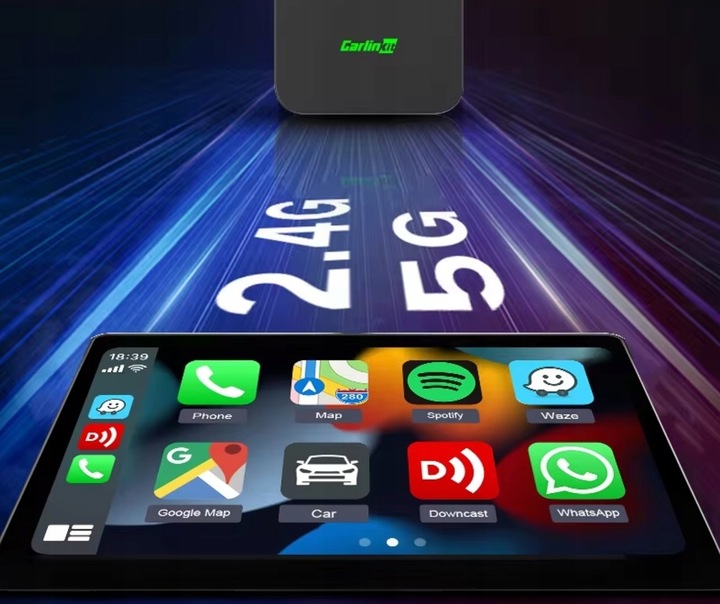 CARLINK 5.0 BEZPRZEWODOWY ADAPTER SAMOCHODOWY DO ANDROID AUTO APPLE CARPLAY