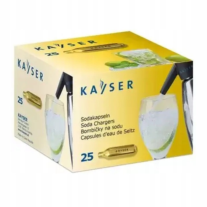 NABOJE CO2 DO SYFONU SATURATOR WODY SODOWEJ 25szt QUICK SODA MAKER