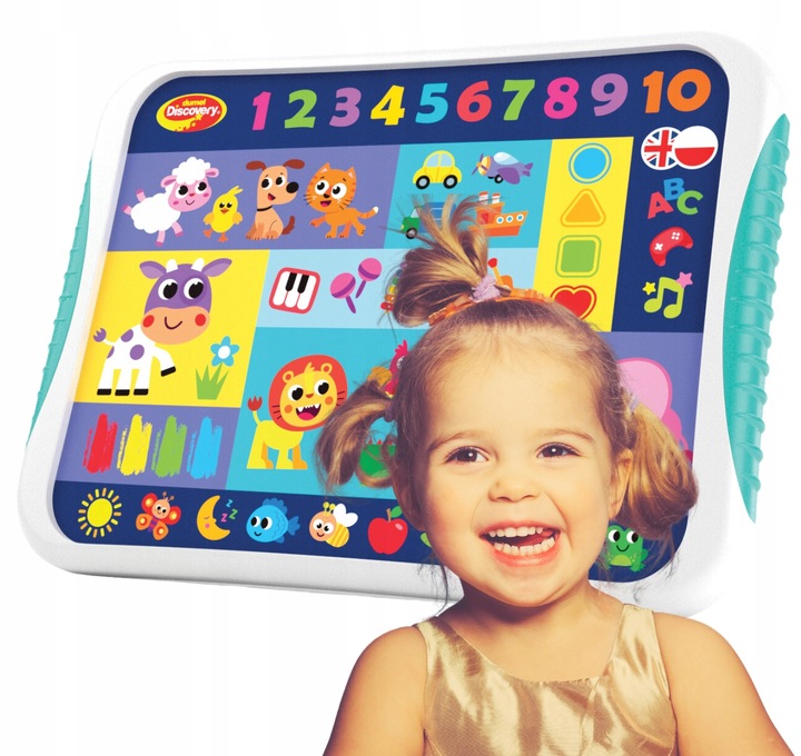 Tablet Poznaję i Nazywam Interaktywna zabawka edukacyjna Melodie DUMEL