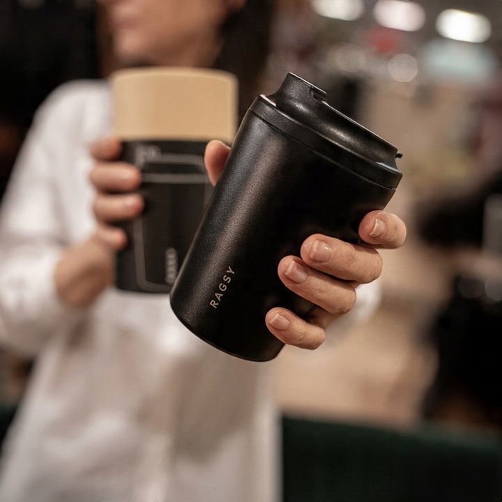 Kubek Termiczny ze stali nierdzewnej BPA FREE Simply Cup 340 ml - Black