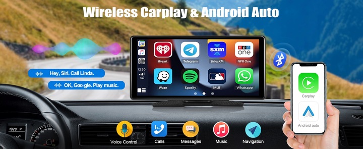 CAMECHO Android 13 Carplay 8 rdzeni 2G+32G ekran WiFi FM AUX kamera cofania